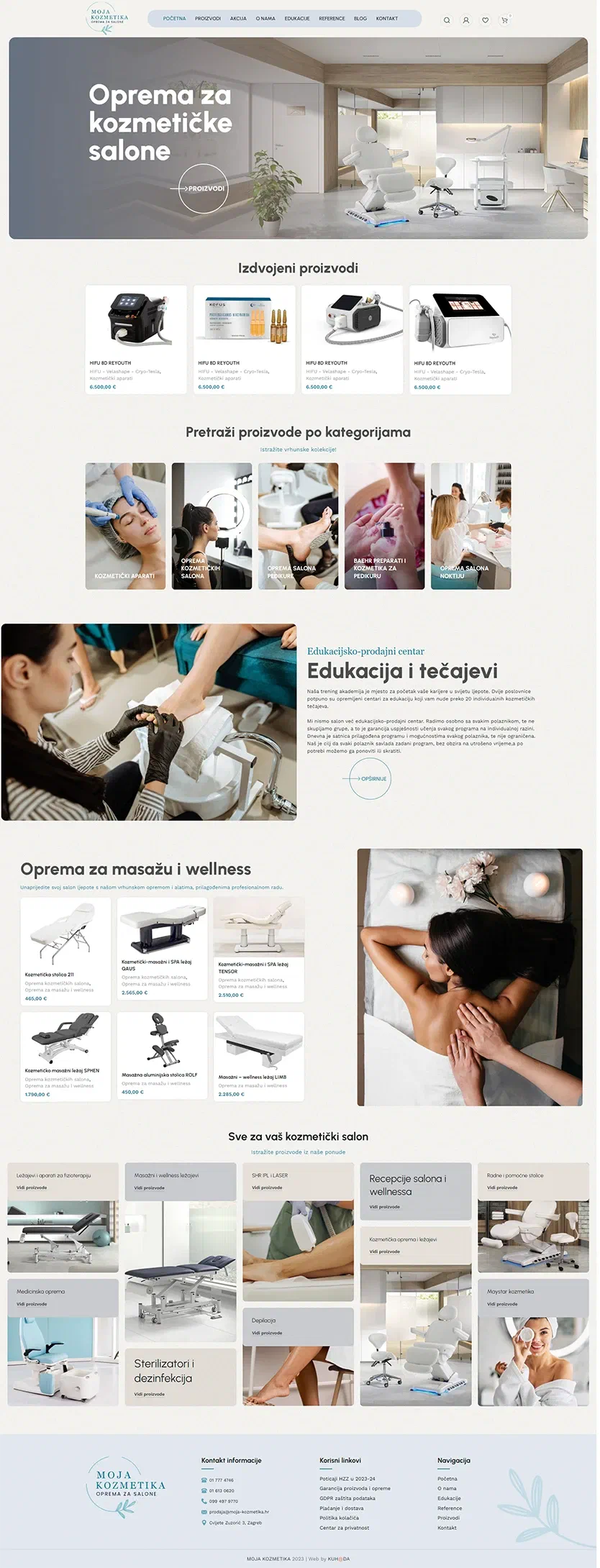 Prikaz web stranice MOJA KOZMETIKA