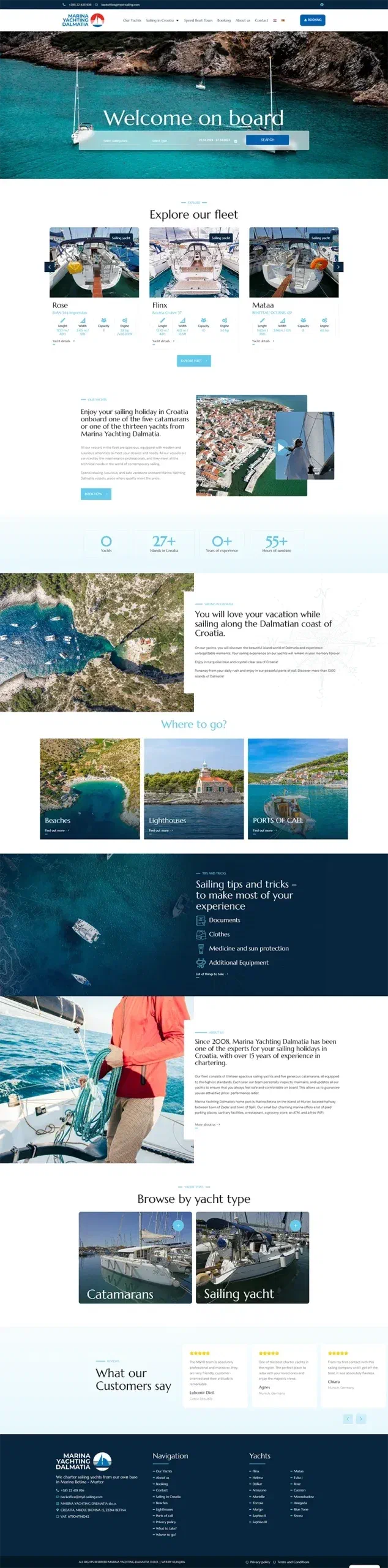 Prikaz web stranice Myd Sailing