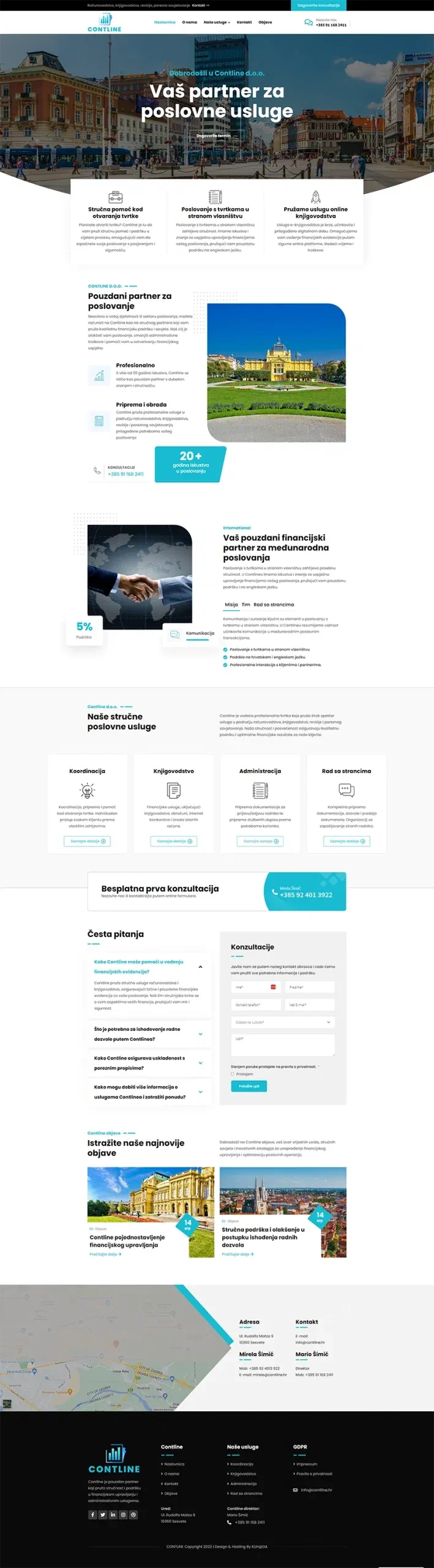 Prikaz web stranice CONTLINE d.o.o
