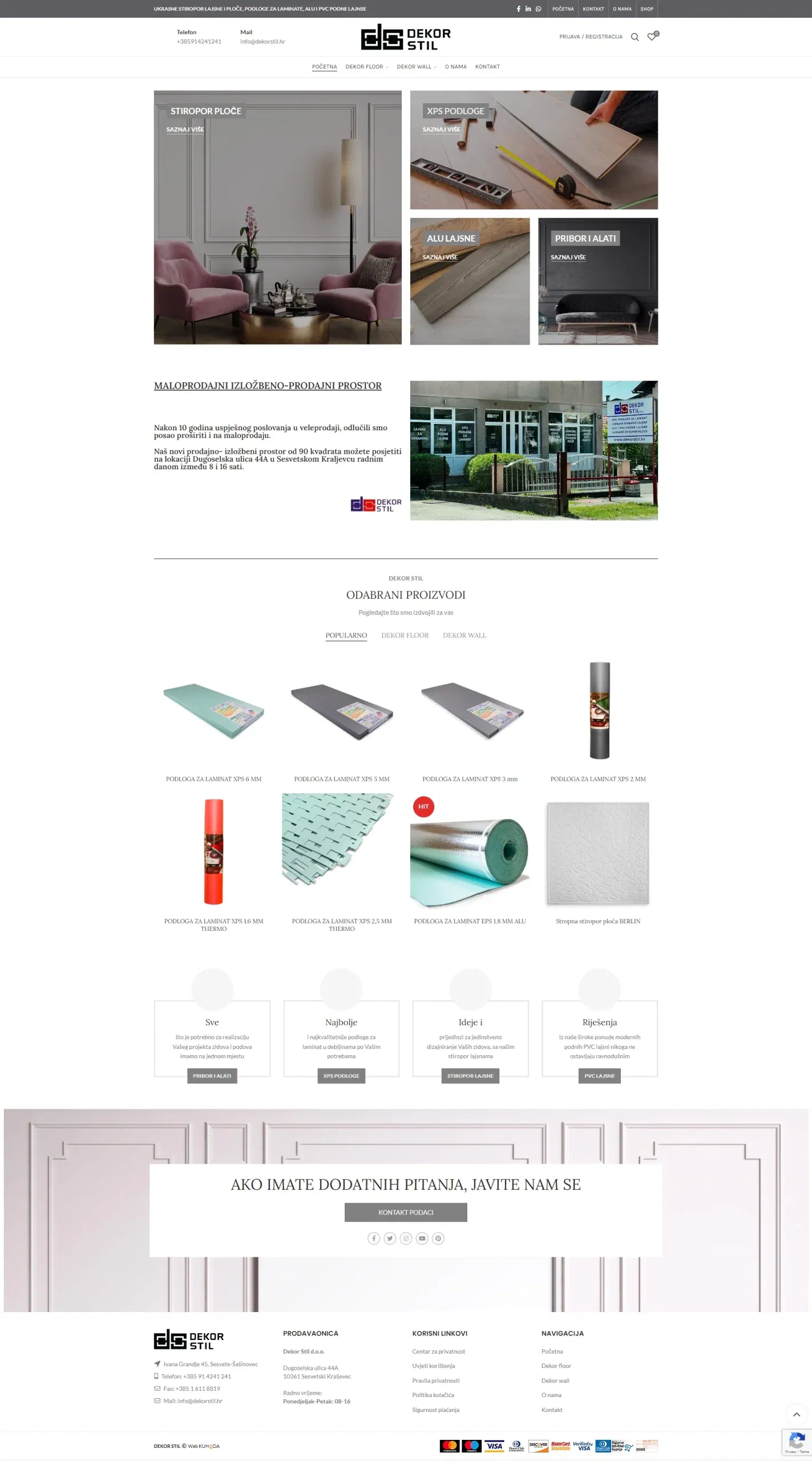 Prikaz web stranice Dekor STIL d.o.o.