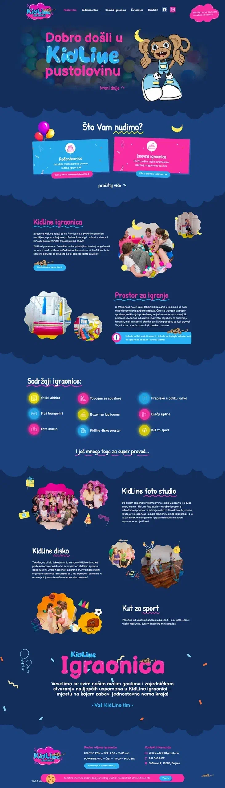Prikaz web stranice kidsLINE
