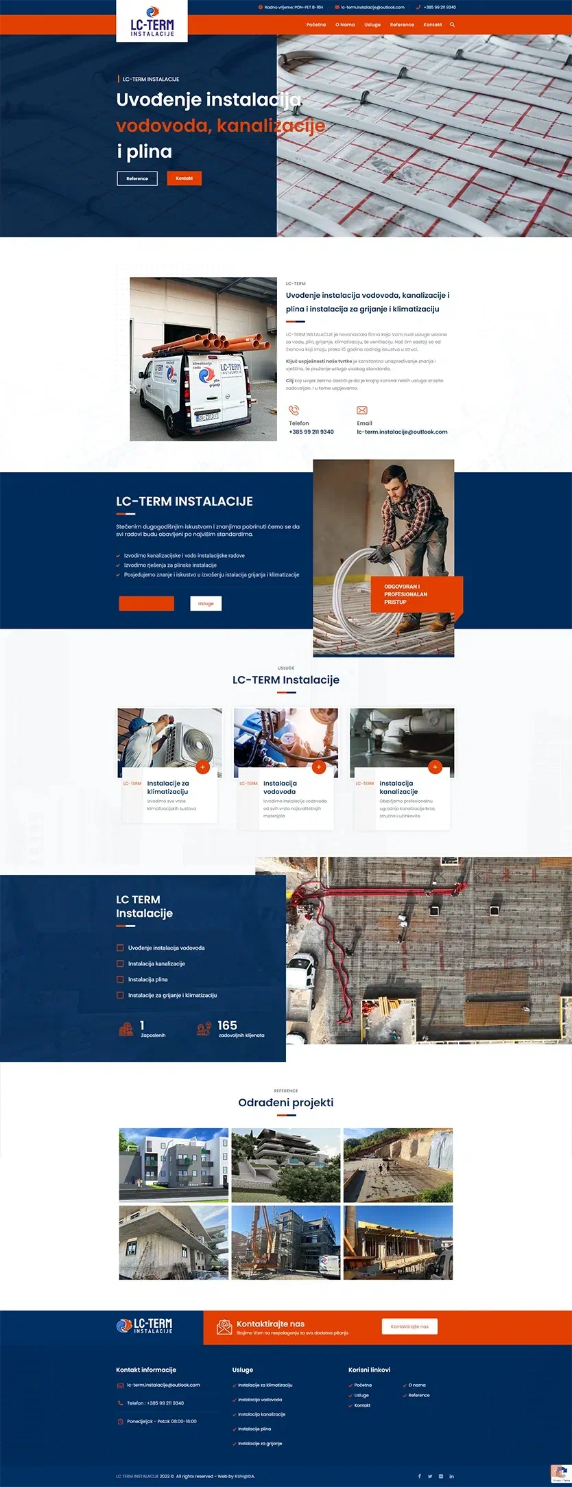 Prikaz web stranice LC-TERM instalacije