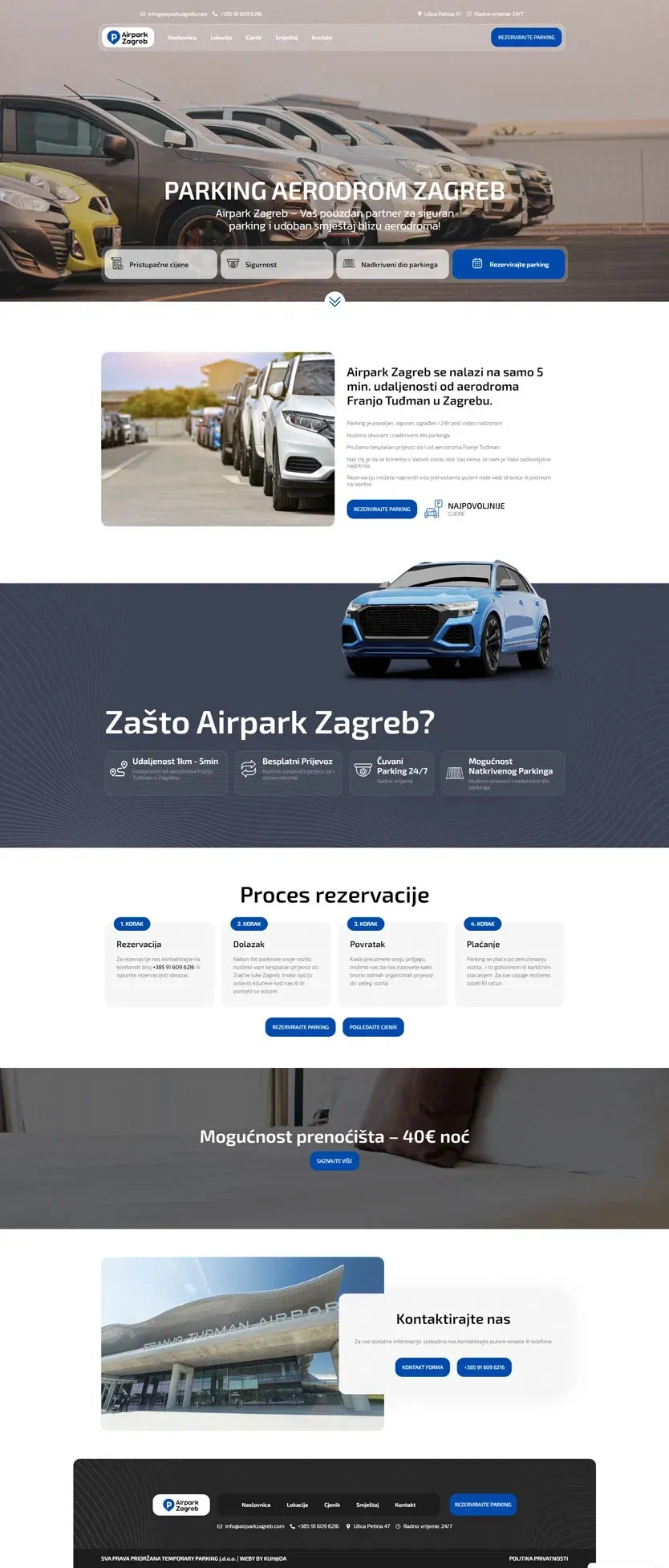 Prikaz web stranice Airpark Zagreb