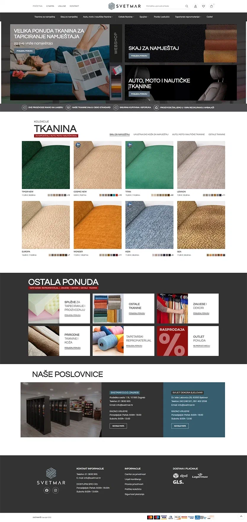 Prikaz web stranice SVETMAR D.O.O.
