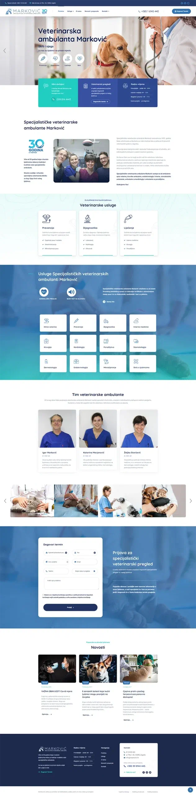Prikaz web stranice VETERINARSKA web stranica