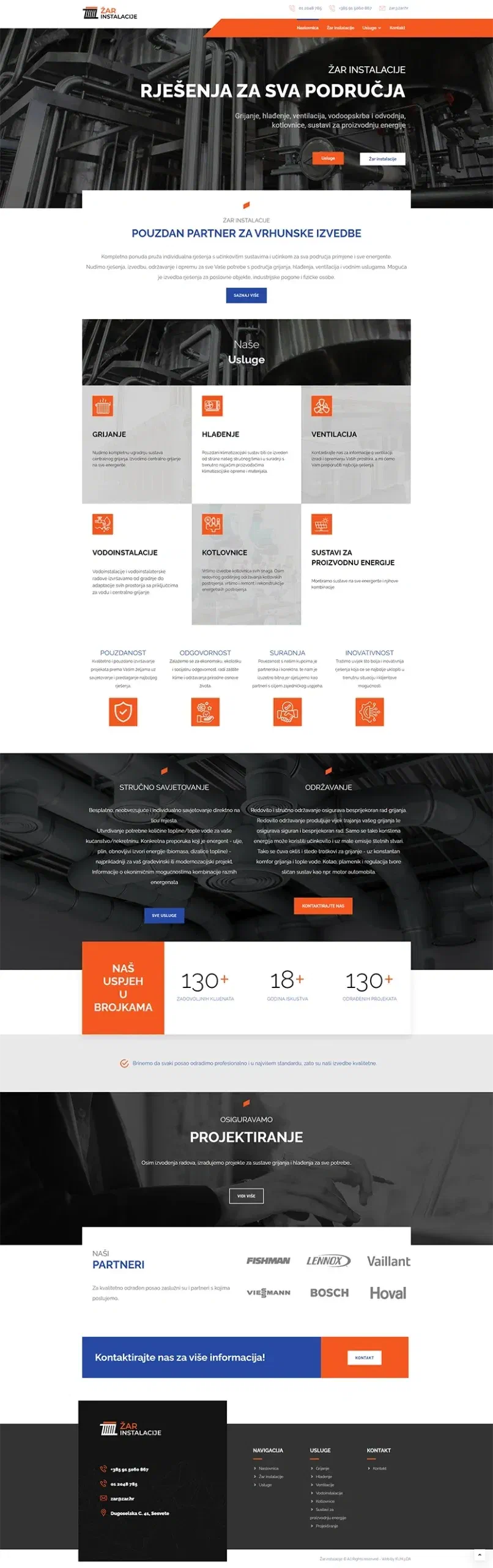 Prikaz web stranice ŽAR instalacije