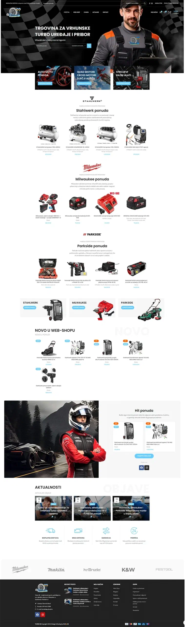 Prikaz web stranice TURBO SB d.o.o.