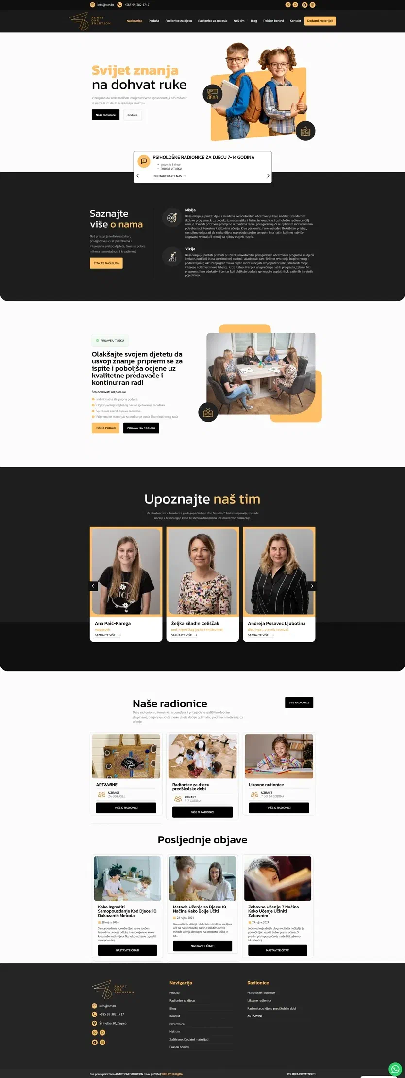 Prikaz web stranice Adapt one solution d.o.o.