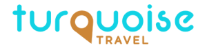 turquoise travel logo small bold