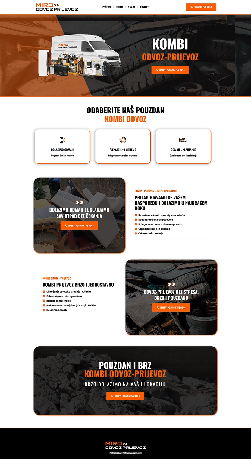 kuhada reference odvoz dovoz miro